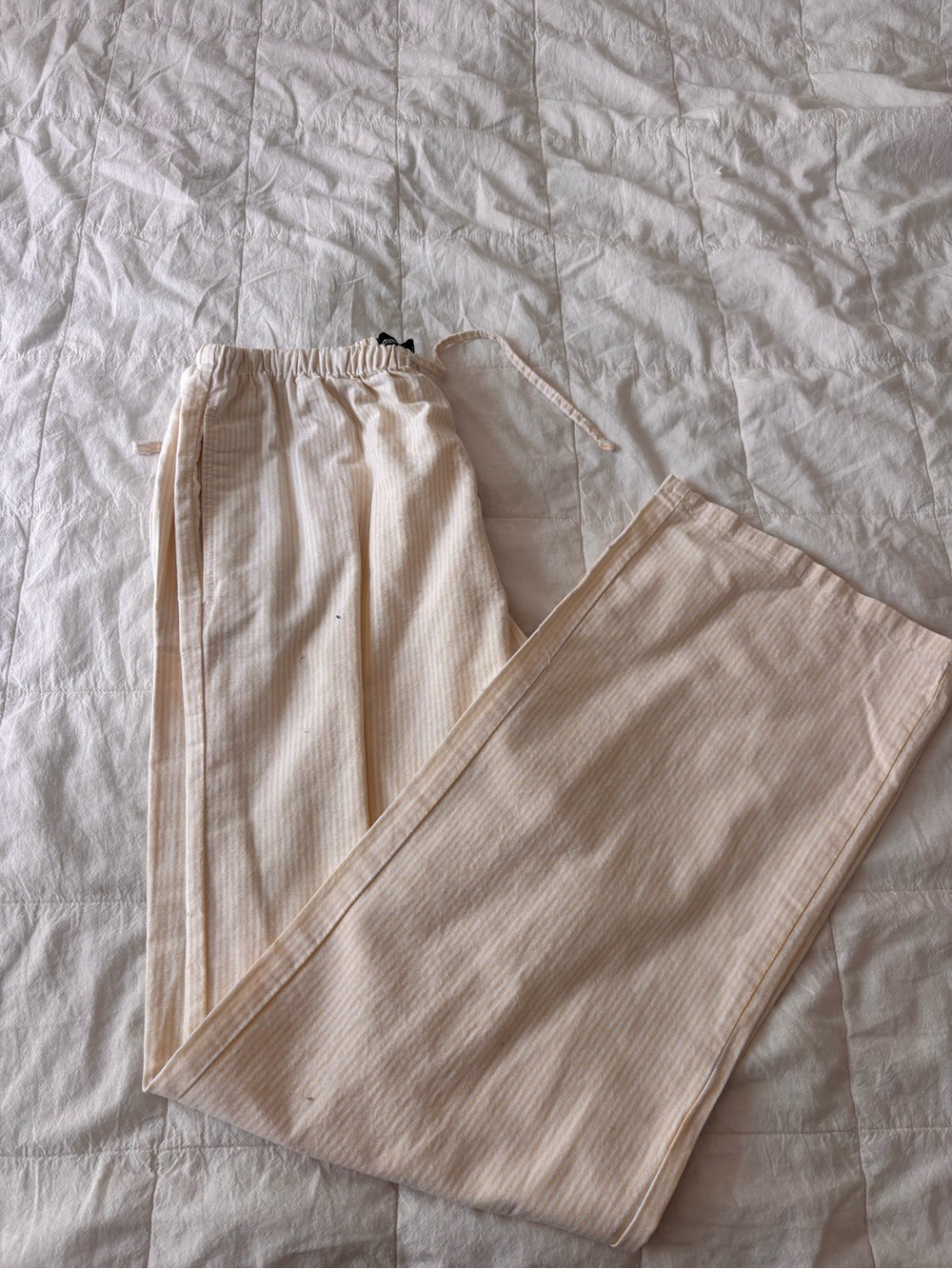 Men's Cream Drawstring Lounge Pants